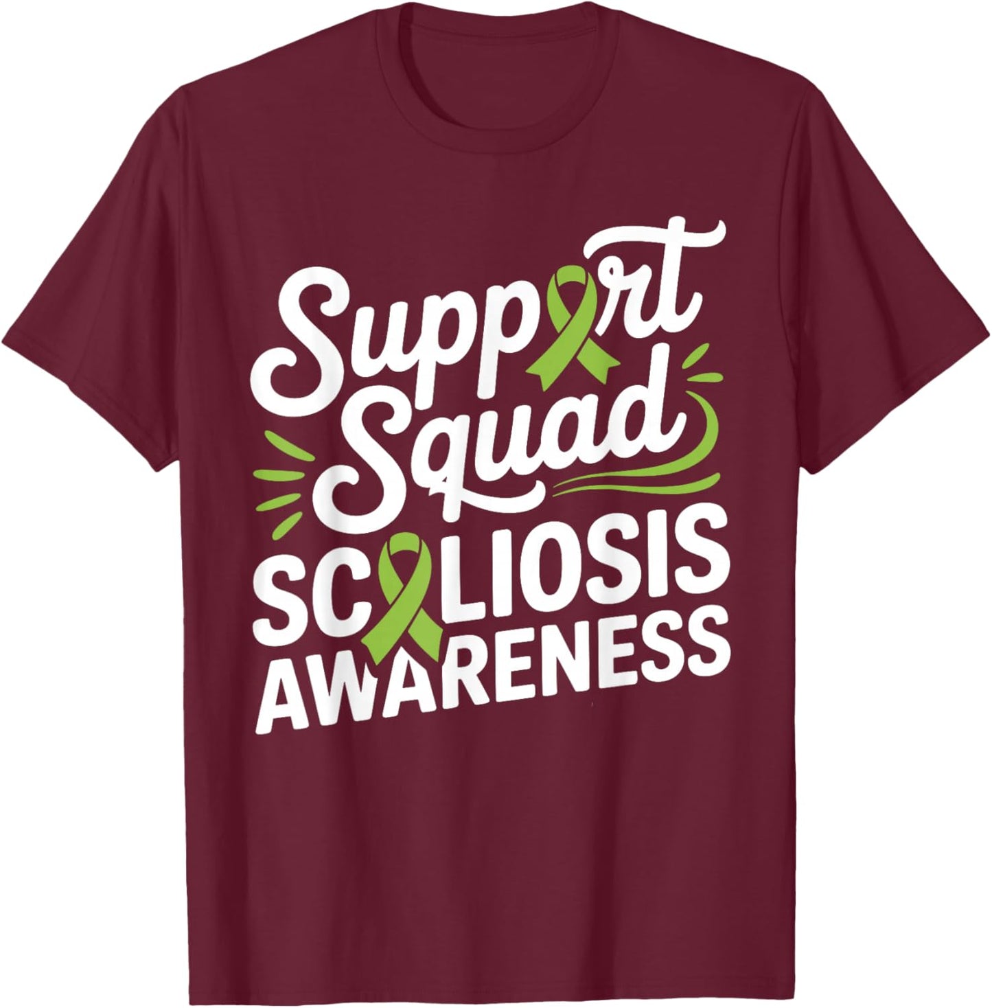 Scoliosis Art Women Spinal Fusion Scoliosis Survivor T-Shirt - T-Shirt | Maroon