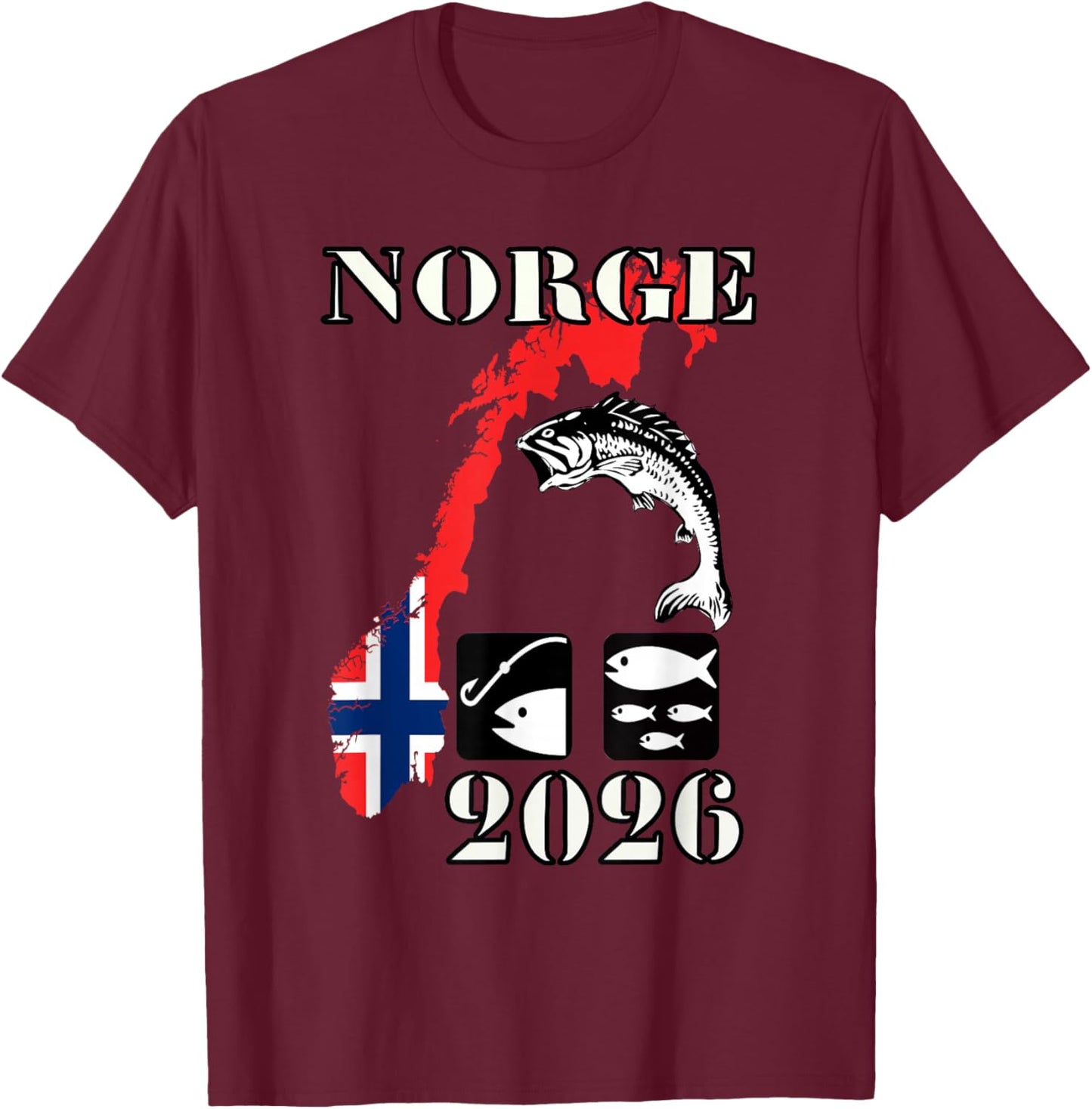 2026 Norway T-Shirt - T-Shirt | Maroon