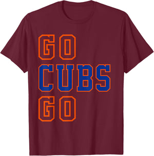 Men Women Kids Go Cubs T-Shirt - T-Shirt | Maroon