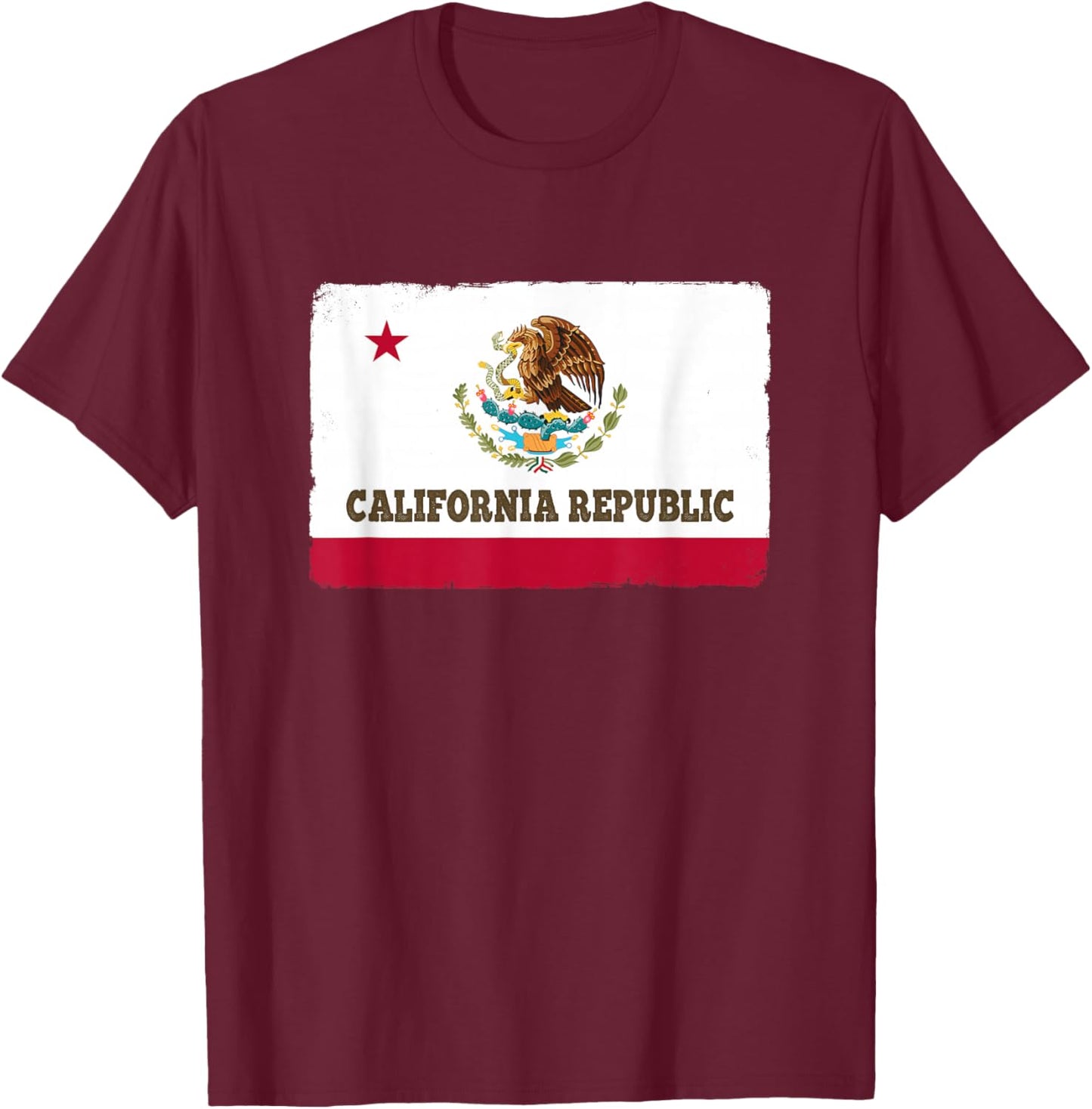 California Republic T-Shirt - T-Shirt | Maroon