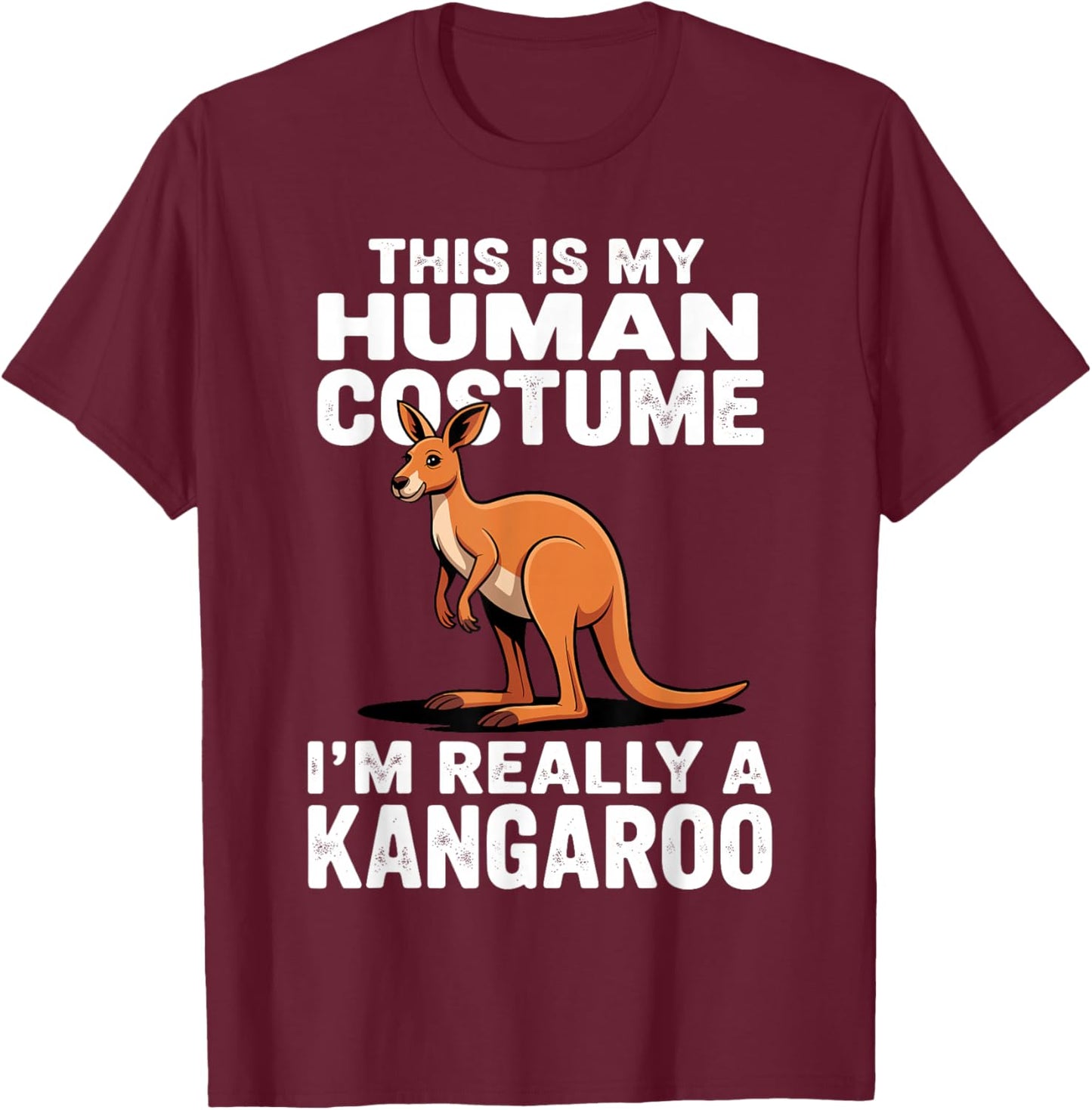 Funny Kangaroo Art Women Kids Australian Kangaroo T-Shirt - T-Shirt | Maroon