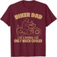 Retro Biker Vater Motorrad Chopper Rider Papa Herren Mann T-Shirt - T-Shirt | Maroon