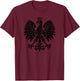 Poland Eagle Symbol Flag Polish Coat of Arms Emblem T-Shirt - T-Shirt | Maroon