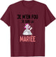EVJF Je m'en Fou Je suis la mariée Chat Dab Humour T-Shirt - T-Shirt | Maroon