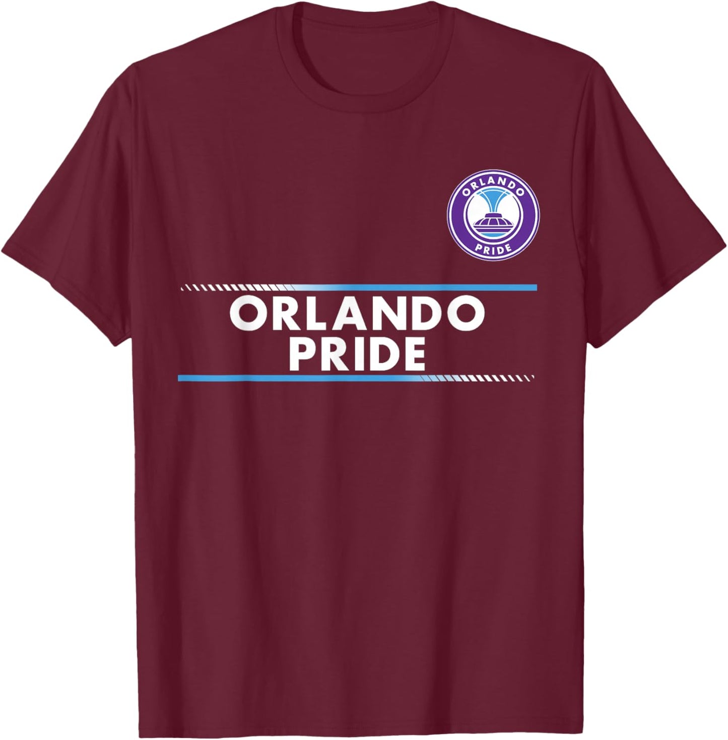 Officially Licensed Orlando Pride Soccer NWSL Apparel T-Shirt - T-Shirt | Maroon