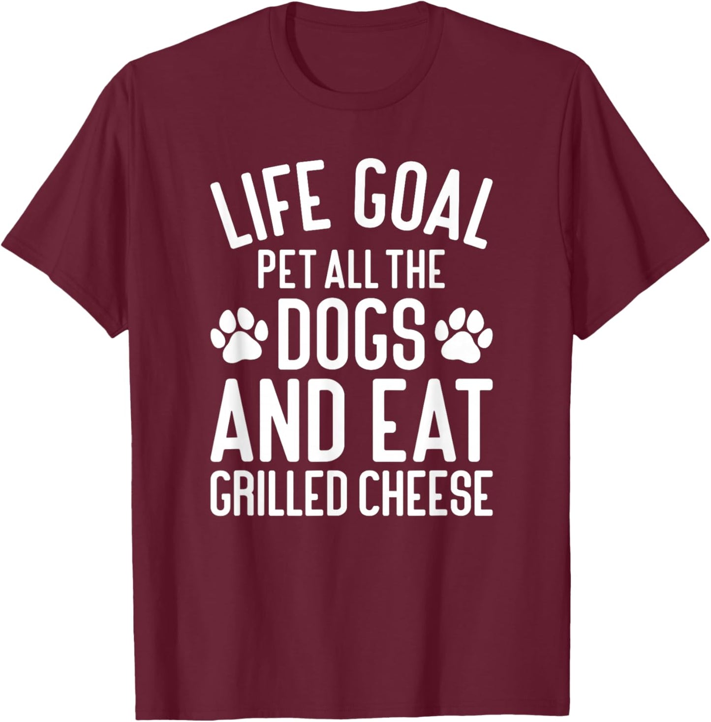 Grilled Cheese Pet All The Dogs Funny Dogs Grilled Cheese T-Shirt - T-Shirt | Maroon