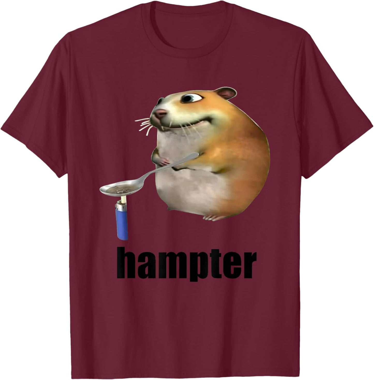 Hampter Grilling Honey Funny Hamster T-Shirt - T-Shirt | Maroon