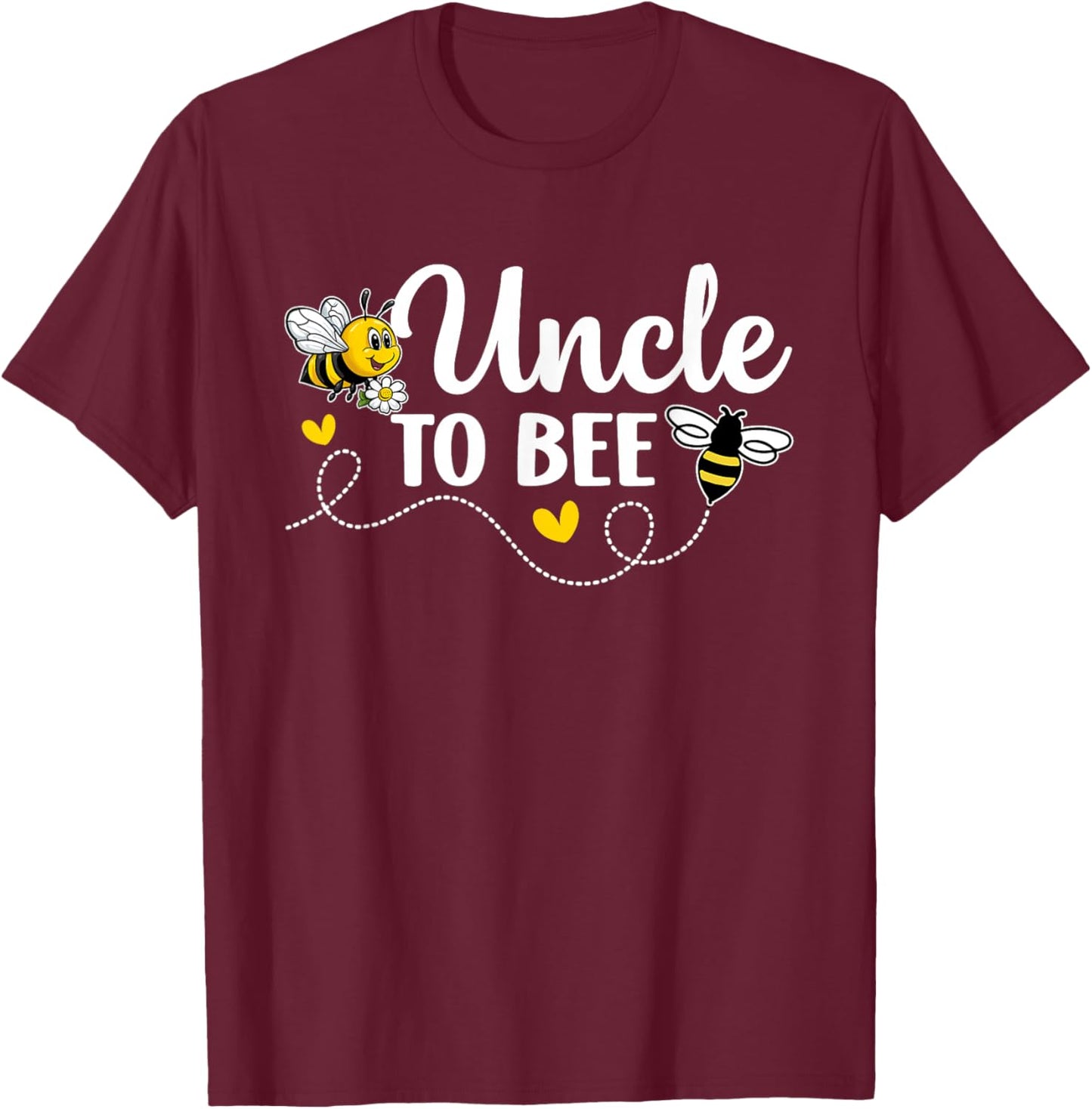 Uncle To Bee Gender Reveal Pregnancy Announcement Uncle T-Shirt - T-Shirt | Maroon