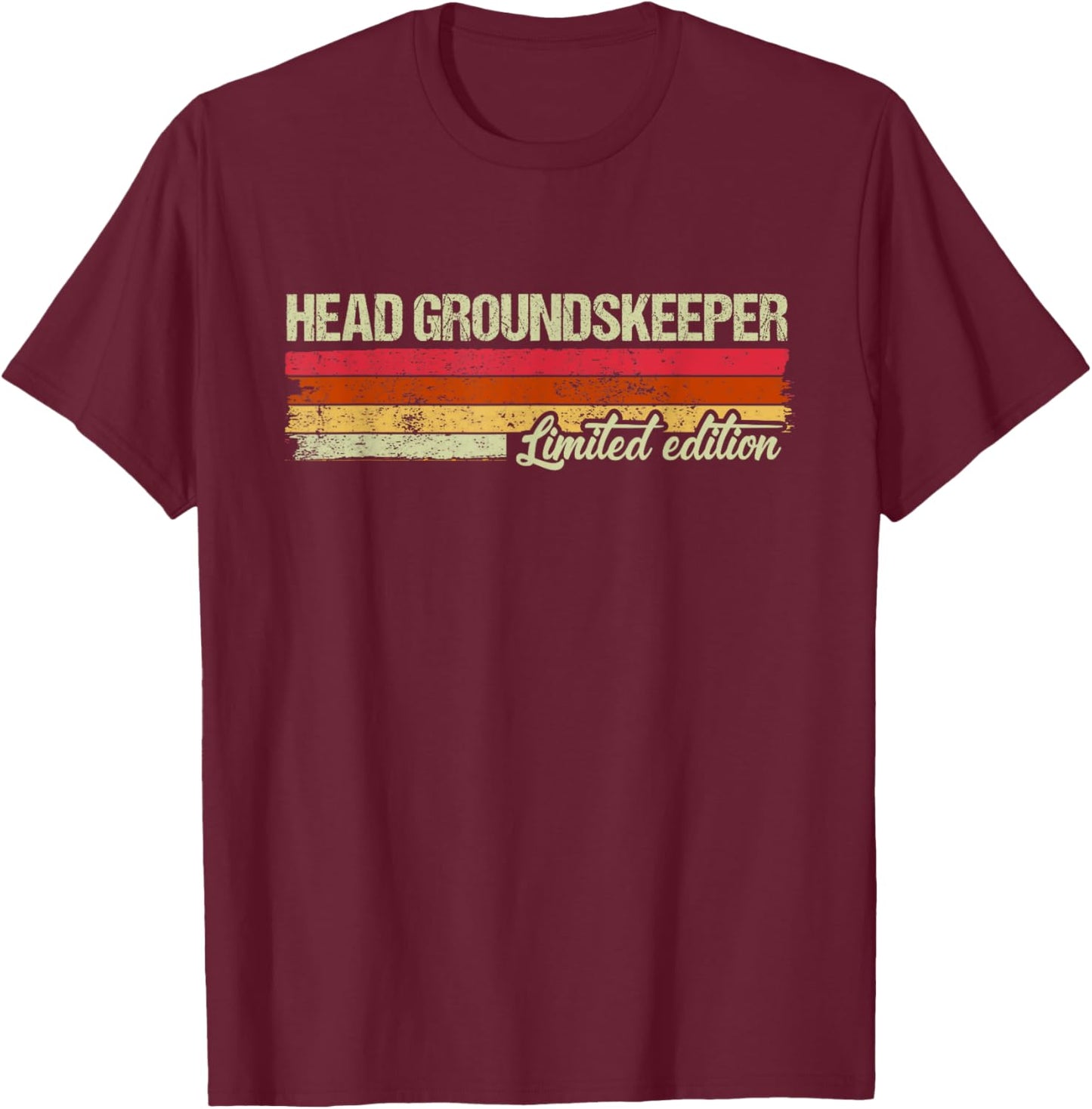 Vintage Head Groundskeeper Limited Edition T-Shirt - T-Shirt | Maroon