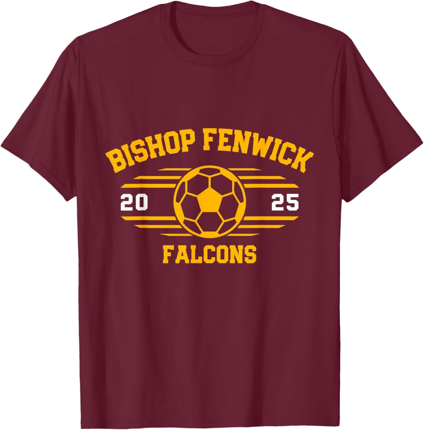 Bishop Fenwick Falcons Soccer Ball 2025 T-Shirt - T-Shirt | Maroon