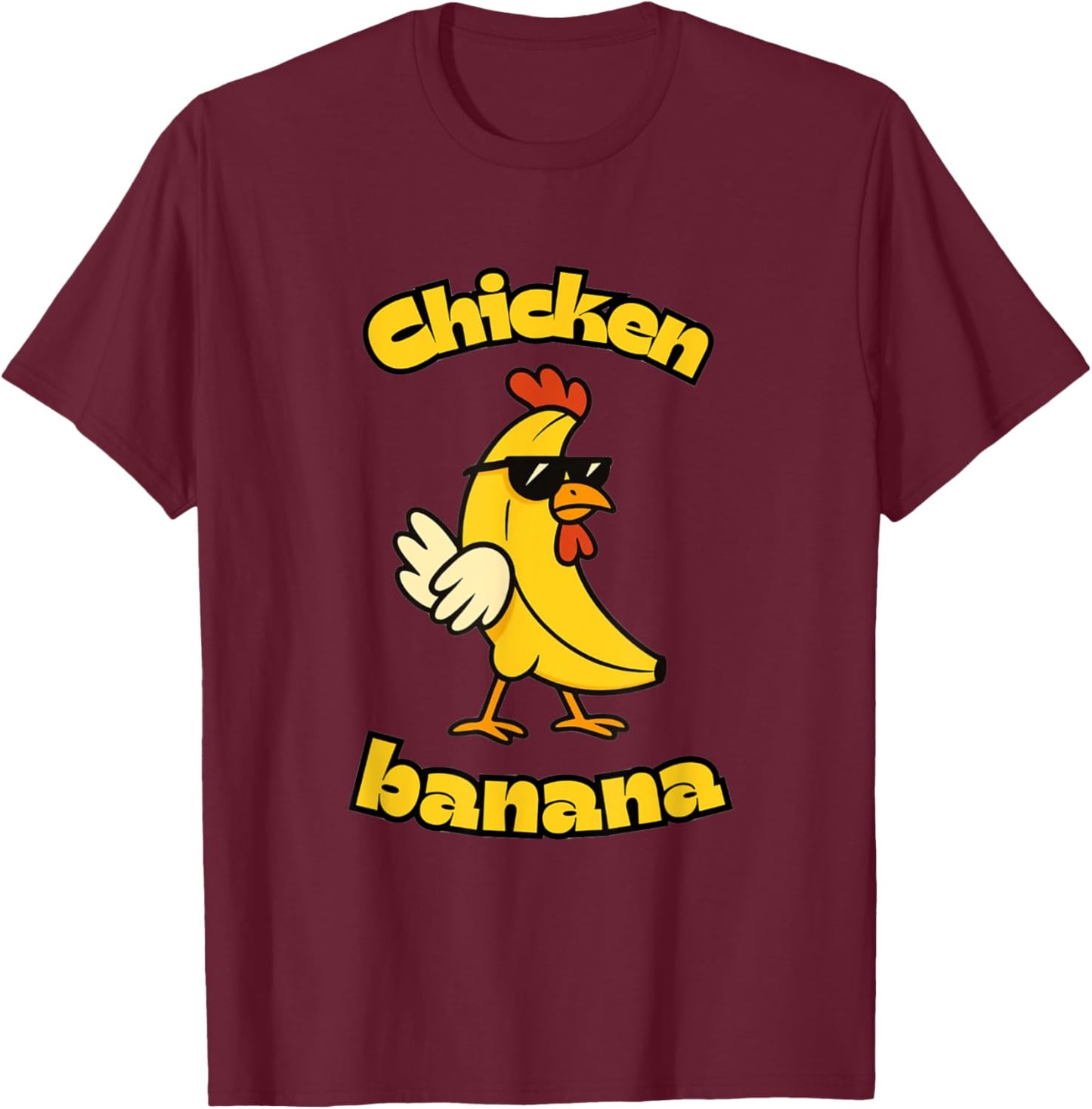 Chicken banana T-Shirt - T-Shirt | Maroon