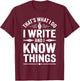 Funny Novelty Writer Art Women Author & Screenwriter T-Shirt - T-Shirt | Maroon