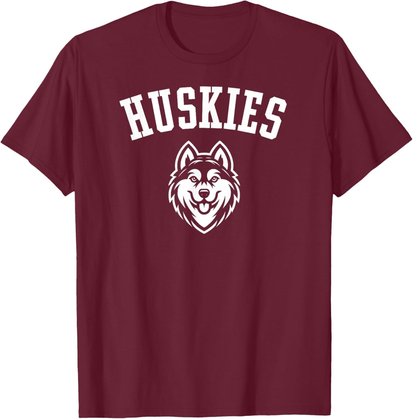 Huskies Mascot for Youth Teams Players and Fans T-Shirt - T-Shirt | Maroon