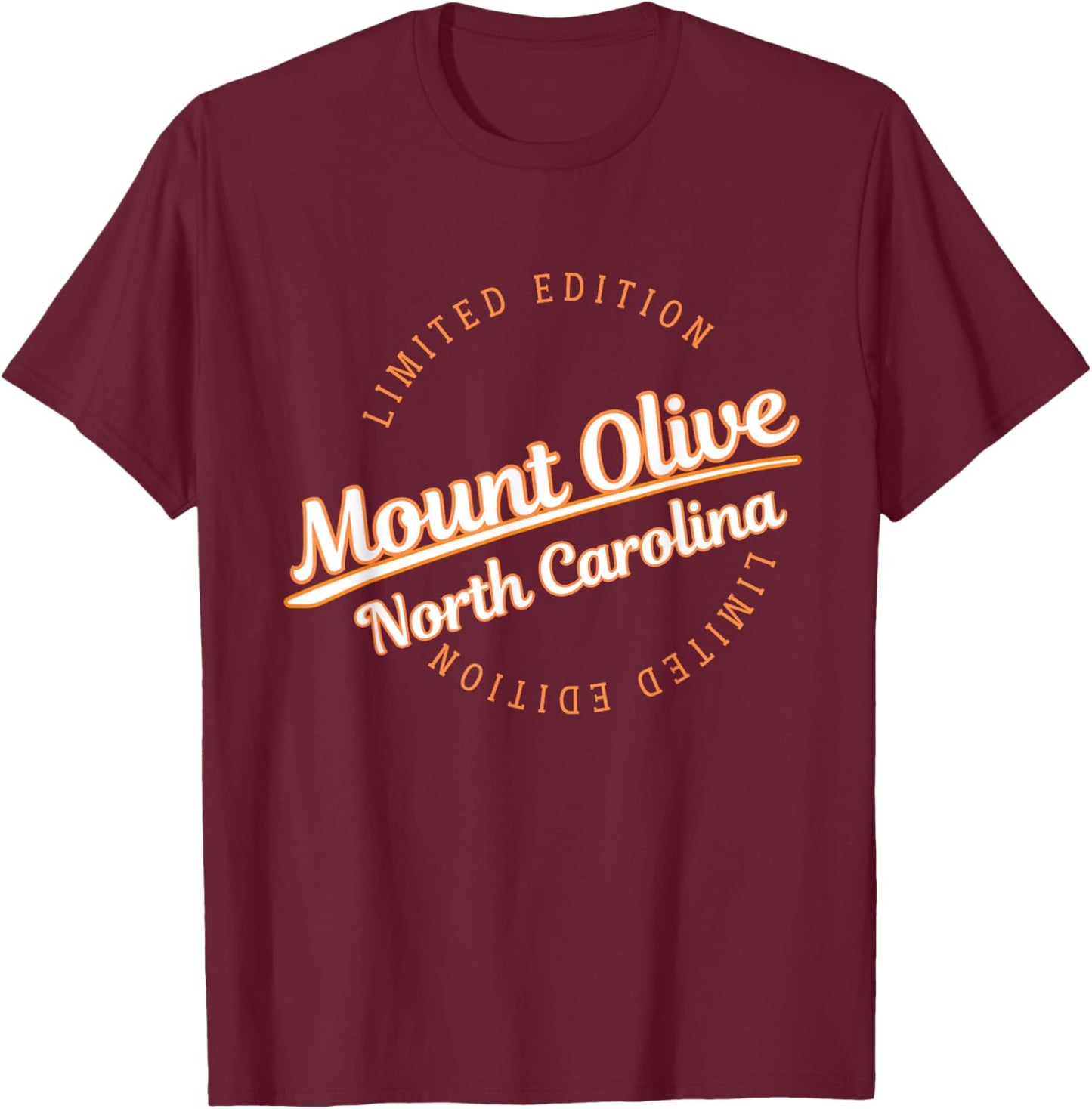 Retro Athletic Mount Olive NC Apparel T-Shirt - T-Shirt | Maroon