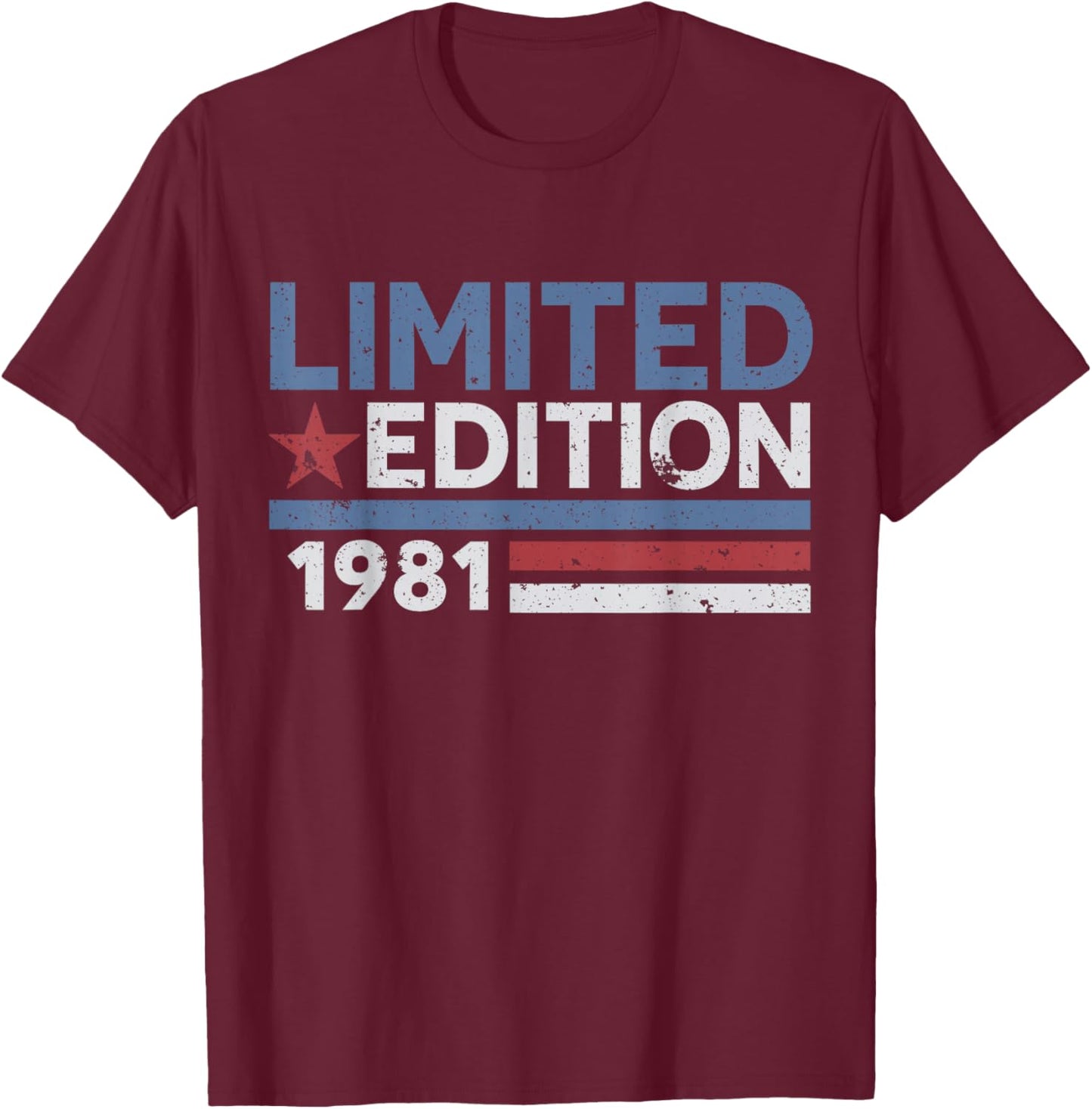 Retro 1981 Vintage Humour - Idée Cadeau Anniversaire 45 Ans T-Shirt - T-Shirt | Maroon