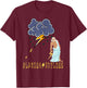 Zeus Greek God Thunder Lightning Bolt Storm Retro Mythology T-Shirt - T-Shirt | Maroon