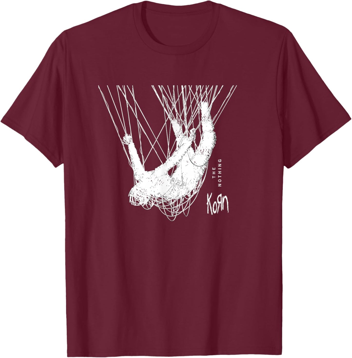 Korn The Nothing Hangman HT Cover T-Shirt - T-Shirt | Maroon
