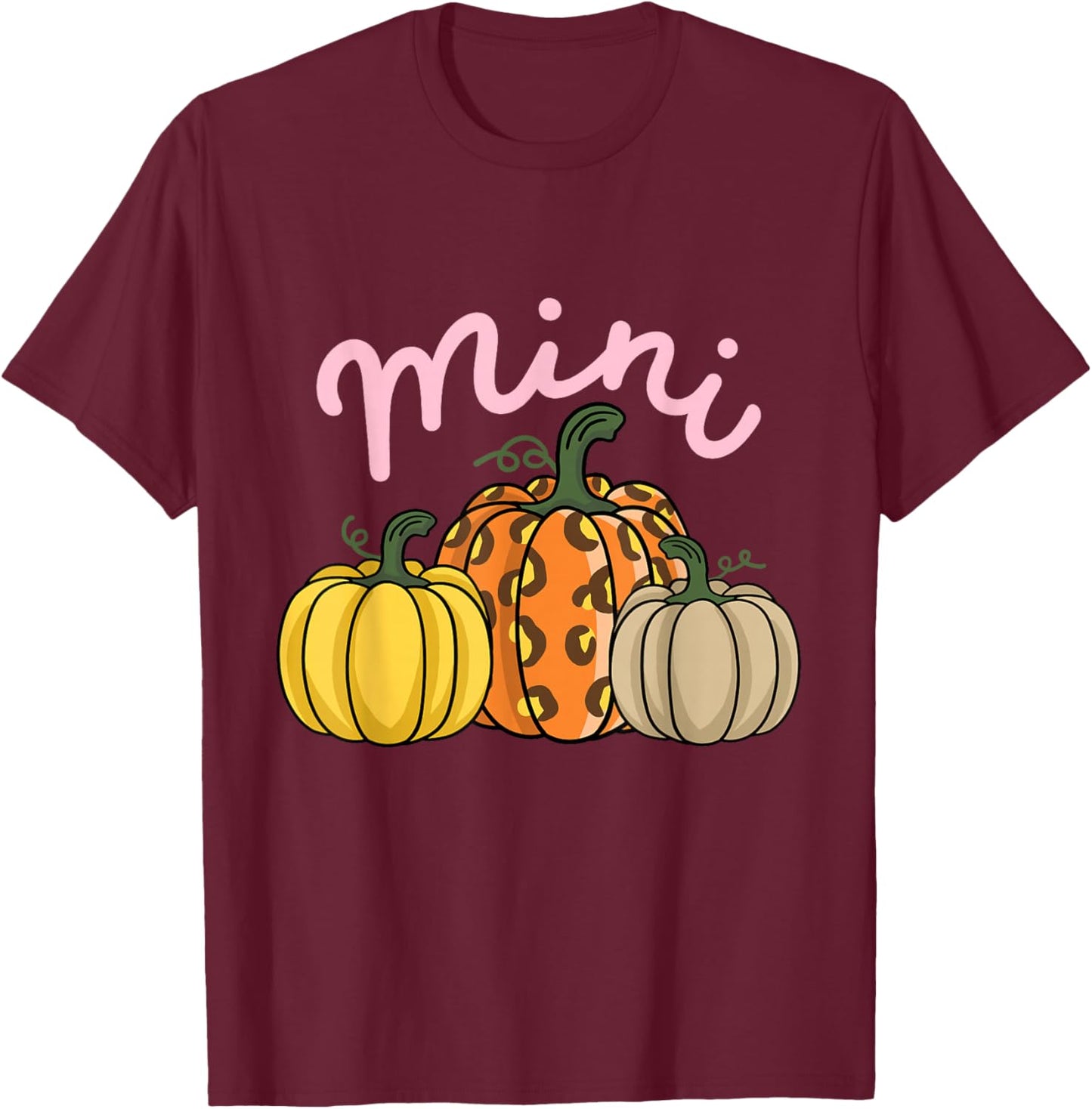 Mama and Mini Mommy and Me Matching Thanksgiving Kids T-Shirt - T-Shirt | Maroon