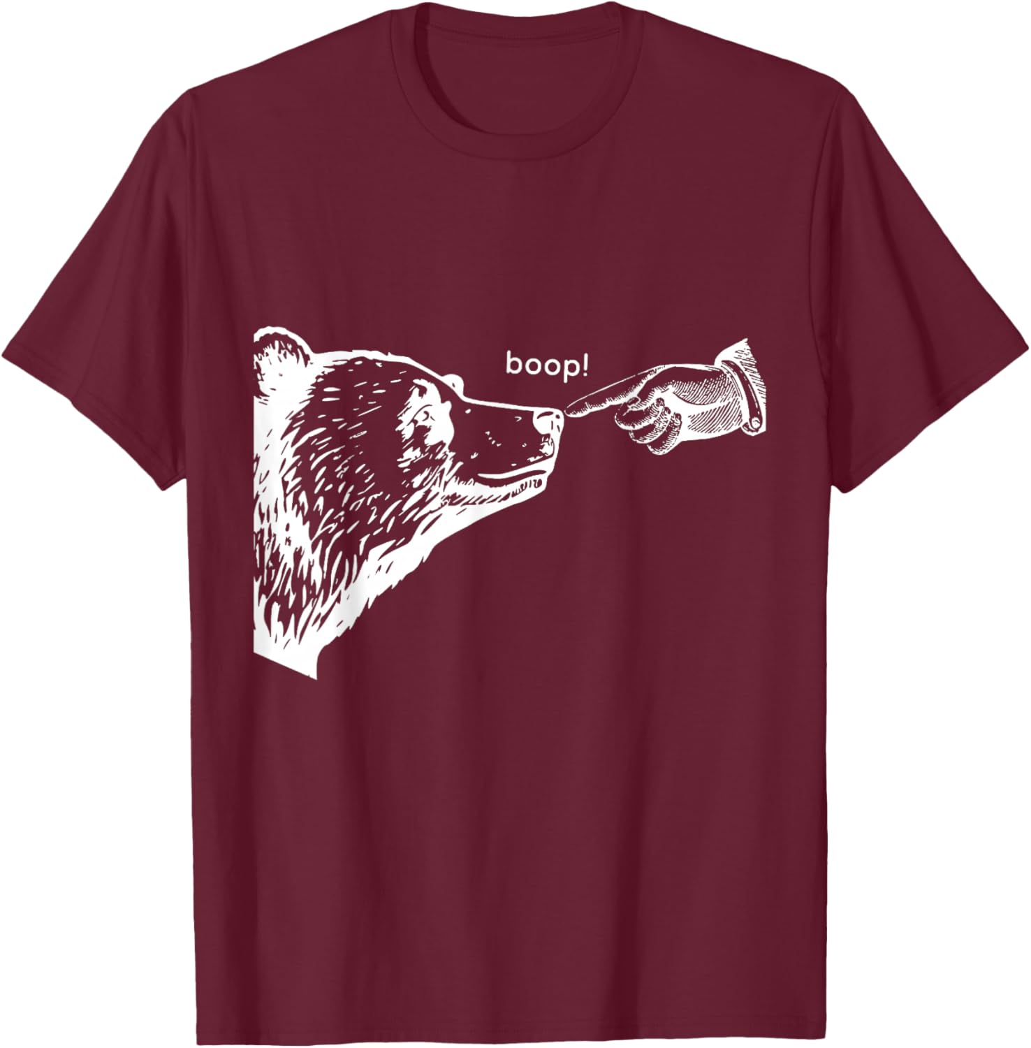 Boop the Bear T-Shirt - T-Shirt | Maroon