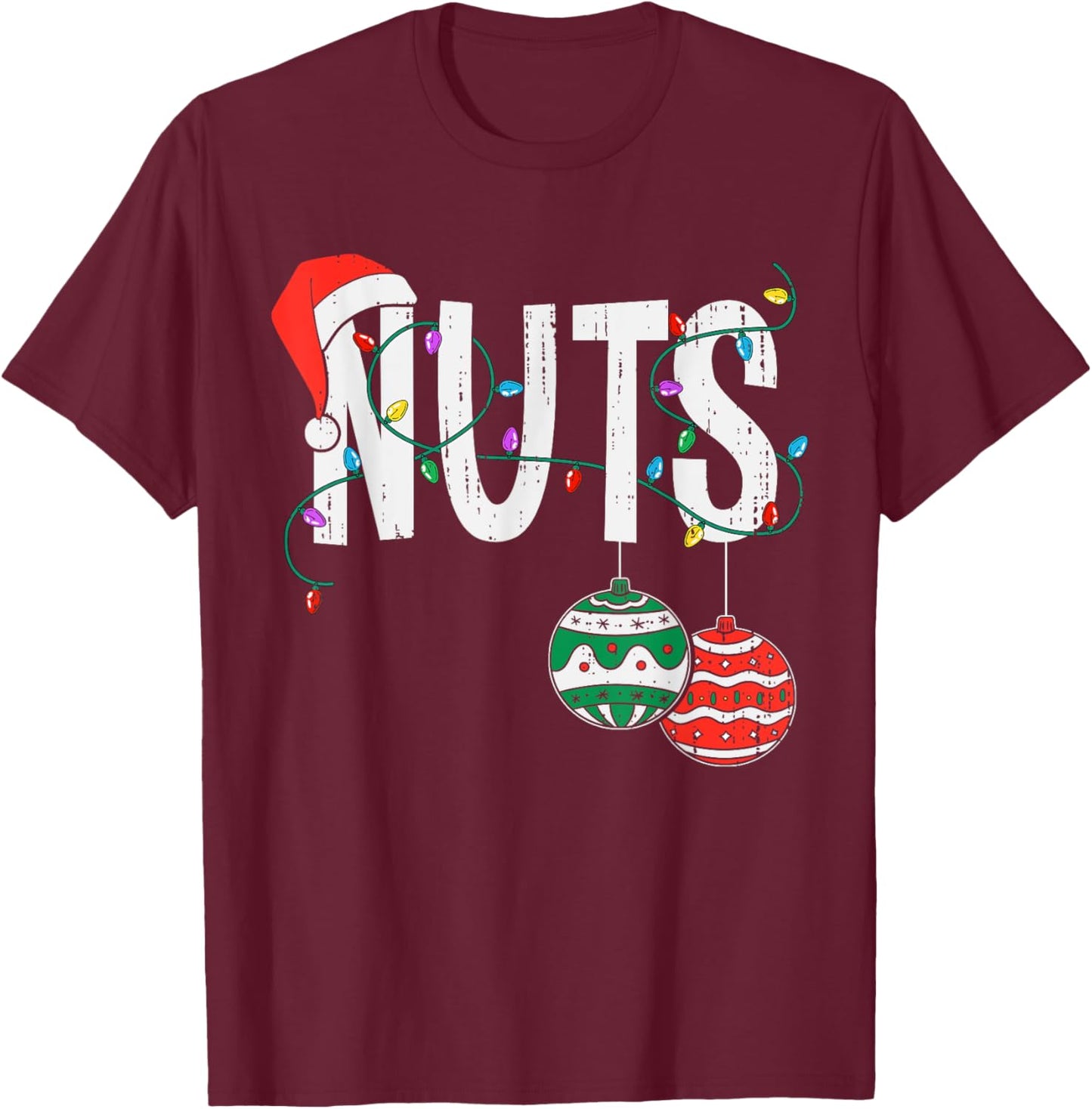 Chest Nuts Christmas Shirt Funny Matching Couple Chestnuts T-Shirt - T-Shirt | Maroon