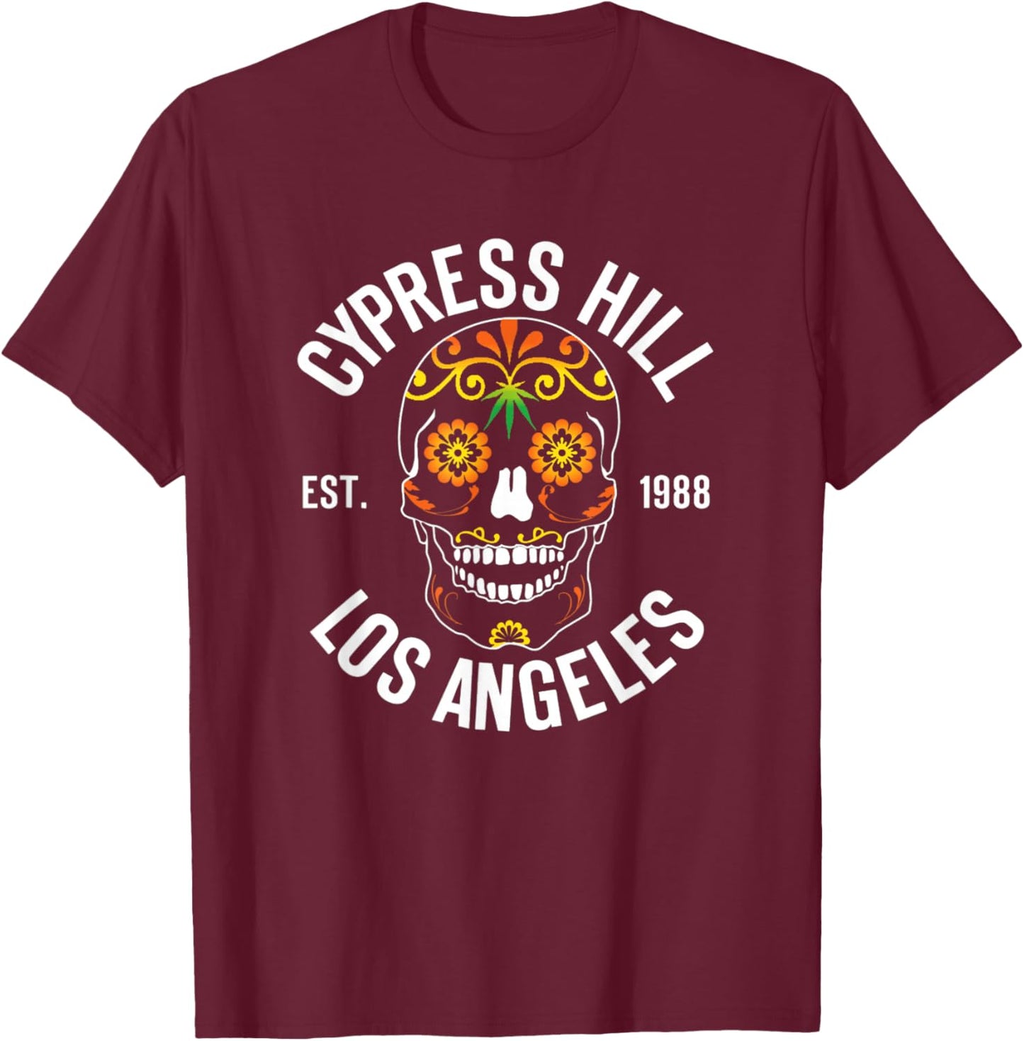 Cypress Hill Till Death Do Us Part T-Shirt - T-Shirt | Maroon