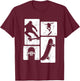 Vintage Retro Skateboard Stunt T-Shirt - T-Shirt | Maroon