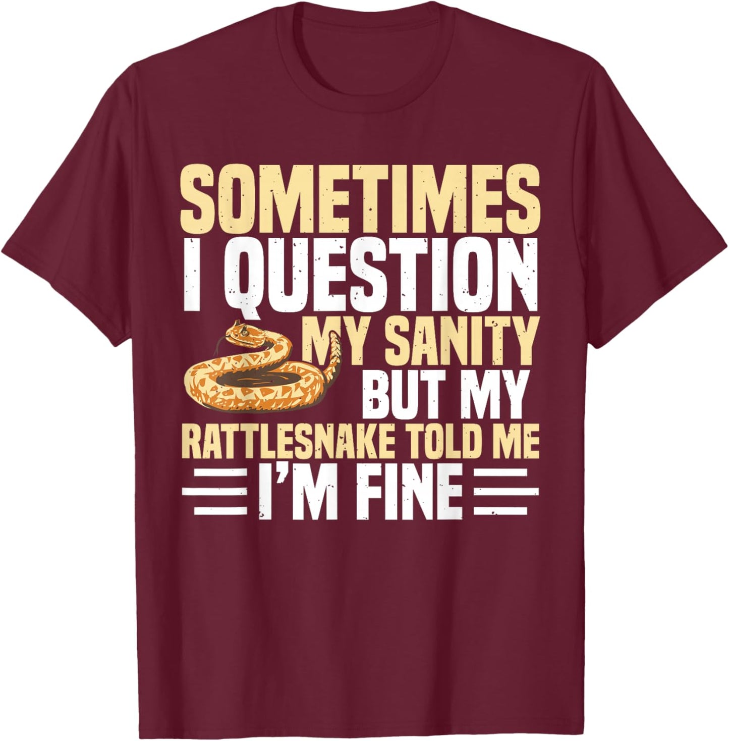 Rattlesnake Terrarium Foode Sanke Owner Rattlesnake T-Shirt - T-Shirt | Maroon