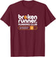 Broken Runner Running Club Turning Setbacks Into Comebacks T-Shirt - T-Shirt | Maroon