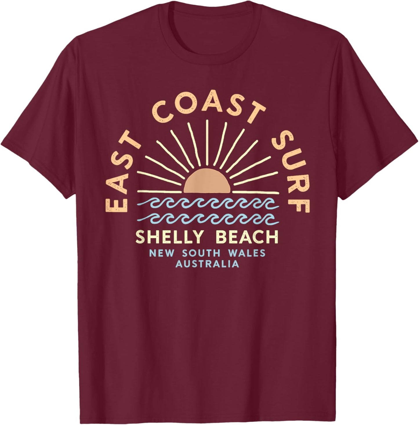 Shelly Beach Australia Souvenir T-Shirt - T-Shirt | Maroon