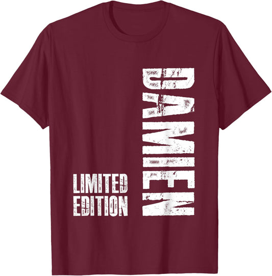 Damien Funny Gift Name Damien T-Shirt - T-Shirt | Maroon