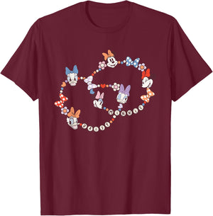 Disney Minnie and Daisy BFF's Matching Friendship Bracelets T-Shirt - T-Shirt | Maroon