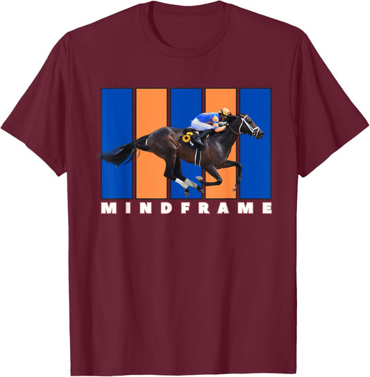 Mindframe Horse, Horse Racing, Del Mar, Santa Anita Shirt T-Shirt - T-Shirt | Maroon