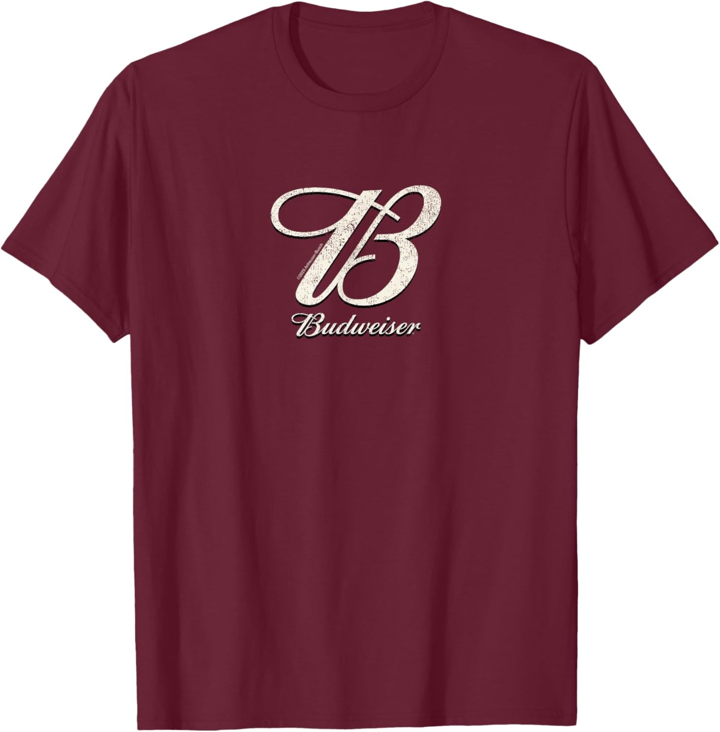 Budweiser - Oversized Bud B T-Shirt - T-Shirt | Maroon