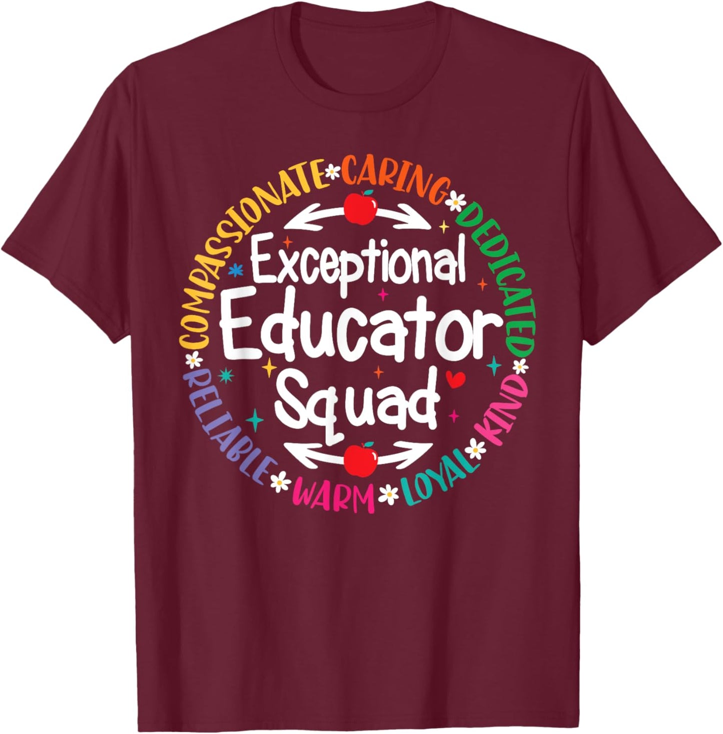 Exceptional Education Squad ESE SPED Ed Special Teacher Team Men Women Kids T-Shirt - T-Shirt | Maroon
