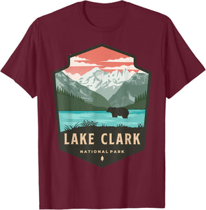 Lake Clark National Park T-Shirt - T-Shirt | Maroon