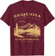 Retro Vintage Sequoia National Park for kids Hiking Camping T-Shirt - T-Shirt | Maroon