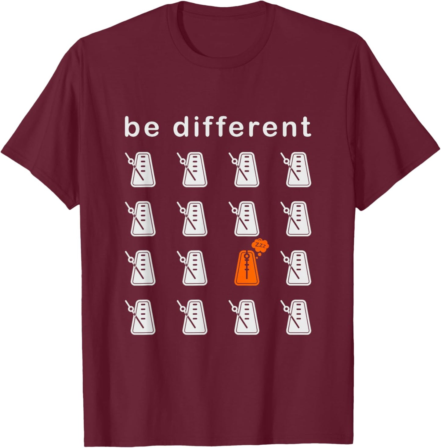 Funny Sleeping Metronome Musician Largo T-Shirt - T-Shirt | Maroon