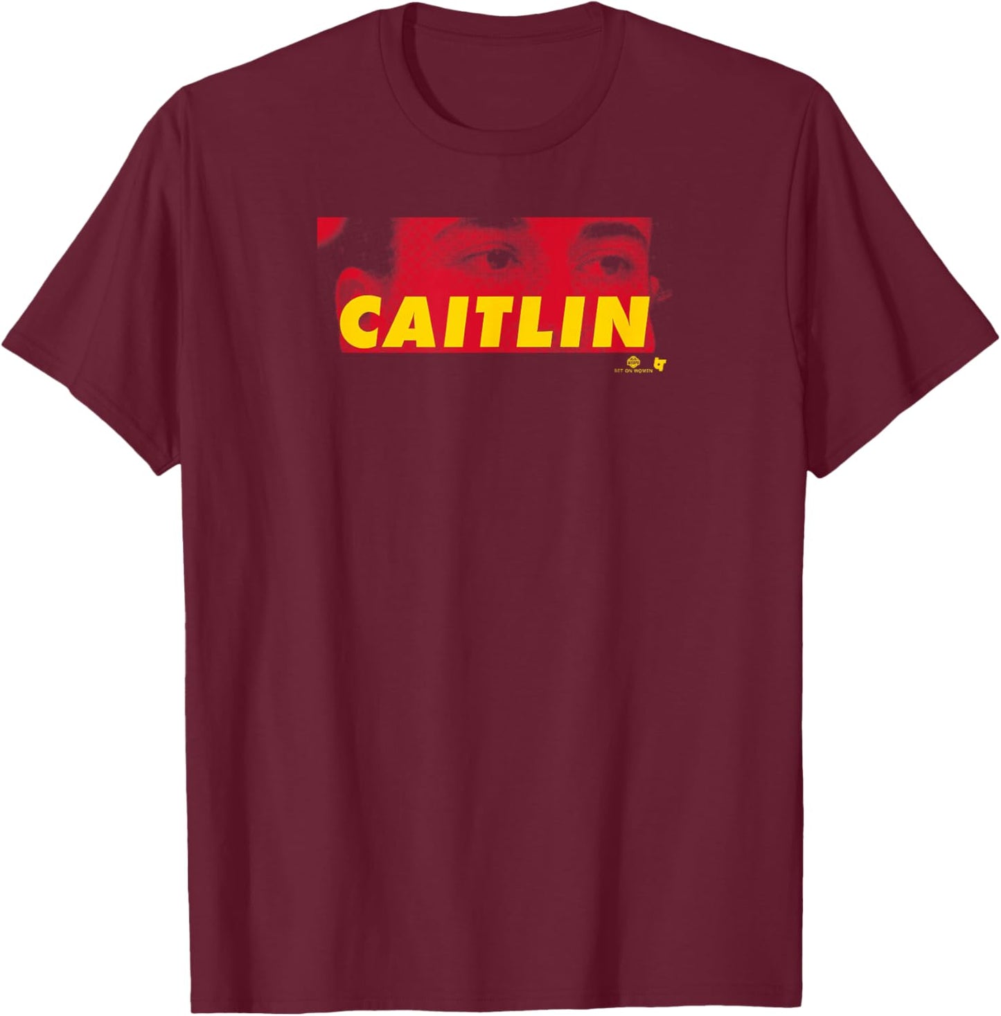 Caitlin Clark - Caitlin Eyes - Indiana Basketball T-Shirt - T-Shirt | Maroon