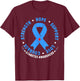 Diabetes Awareness Month Blue Love Ribbon Support T1D T2D T-Shirt - T-Shirt | Maroon