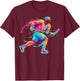Hockey Player Man Child Boy T-Shirt - T-Shirt | Maroon