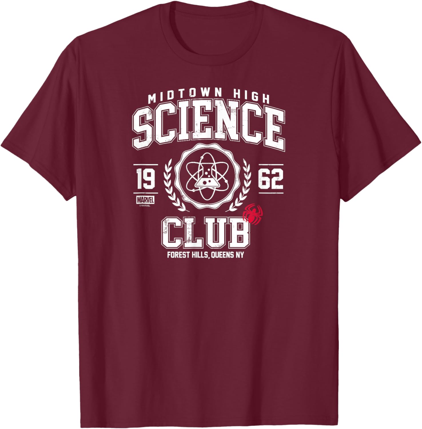 Spider-Man - Midtown High Science Club T-Shirt - T-Shirt | Maroon