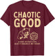 Gaming Cat Chaotic Good Funny Gamer Men Boys Kids Youth T-Shirt - T-Shirt | Maroon