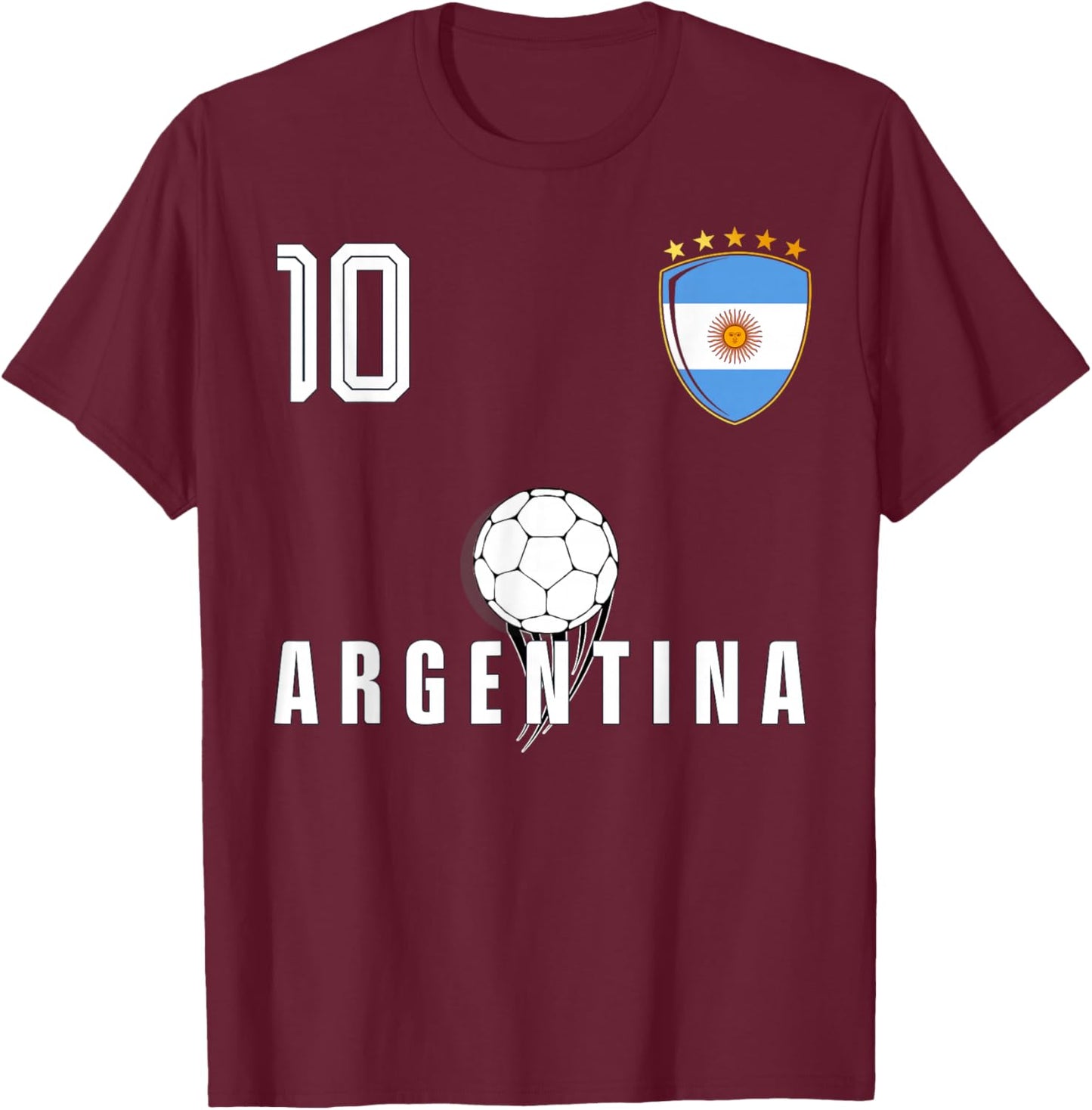 Argentina Flag Argentinian Pride Lovers T-Shirt - T-Shirt | Maroon