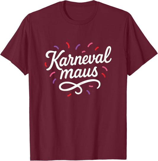 Carnival Mouse Carnival Party Outfit Carnival Fancy Dress T-Shirt - T-Shirt | Maroon