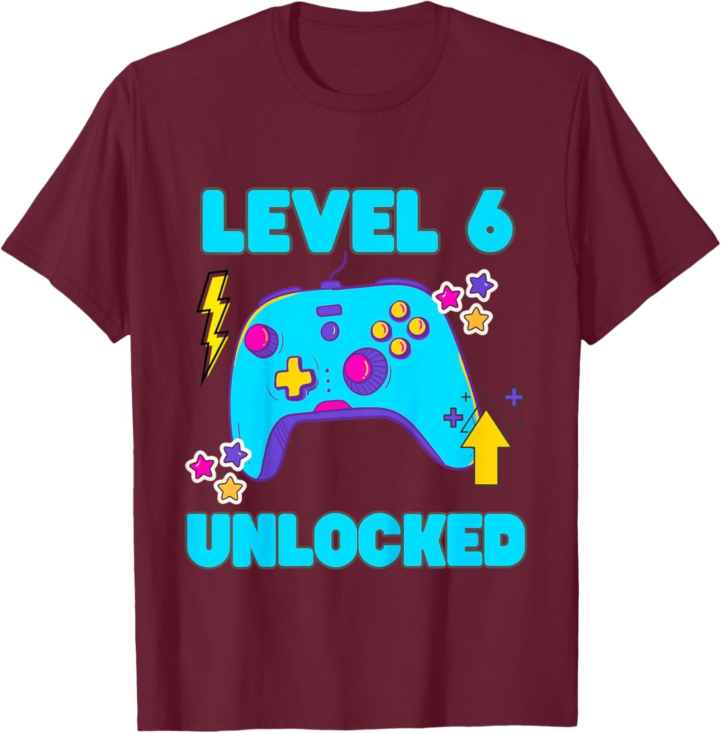 Kids Level 6 Unlocked T-Shirt - T-Shirt | Maroon