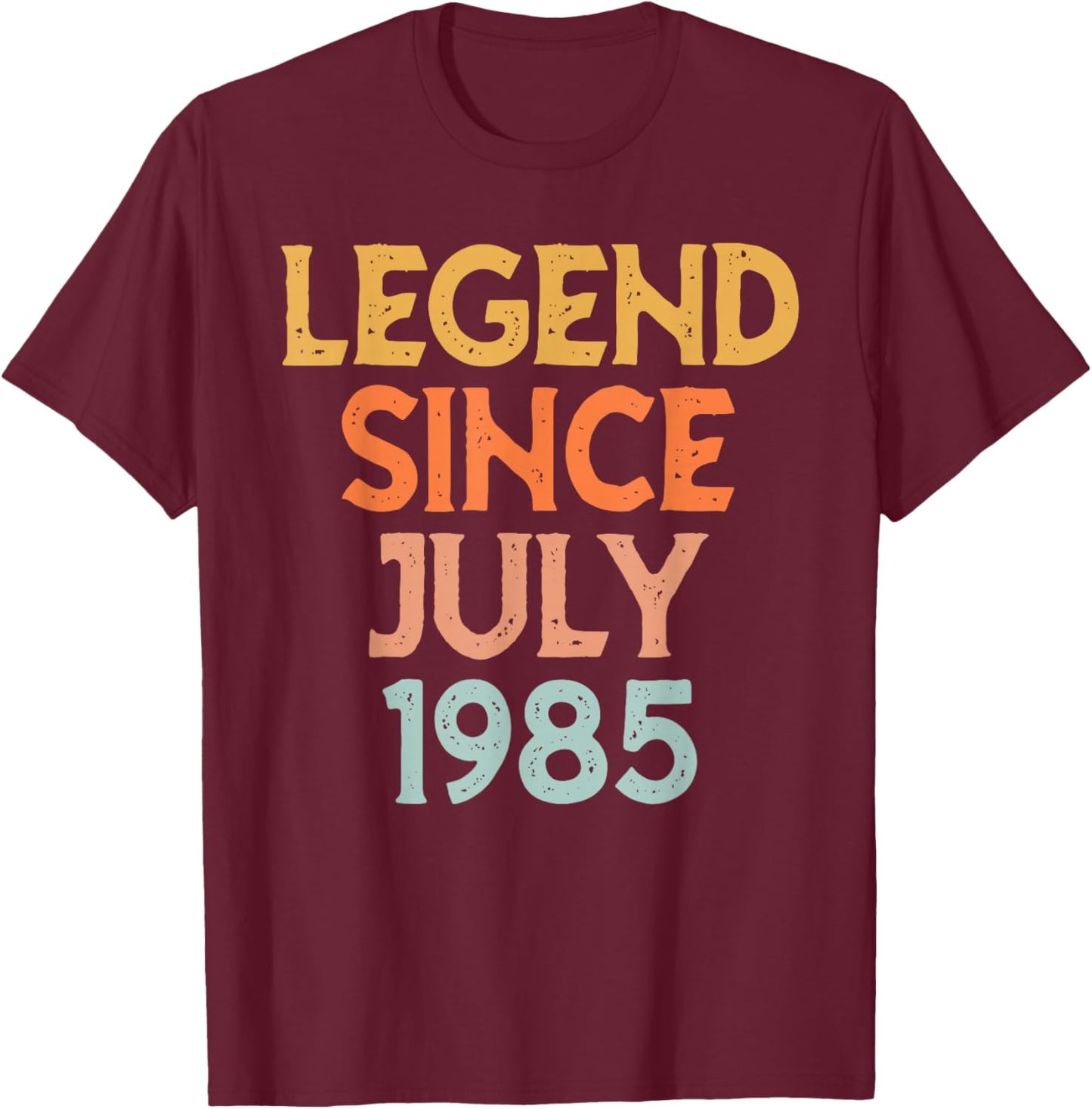 Vintage 1985 pour Hommes Femmes 41 Ans Juillet 41e Anniversaire T-Shirt - T-Shirt | Maroon