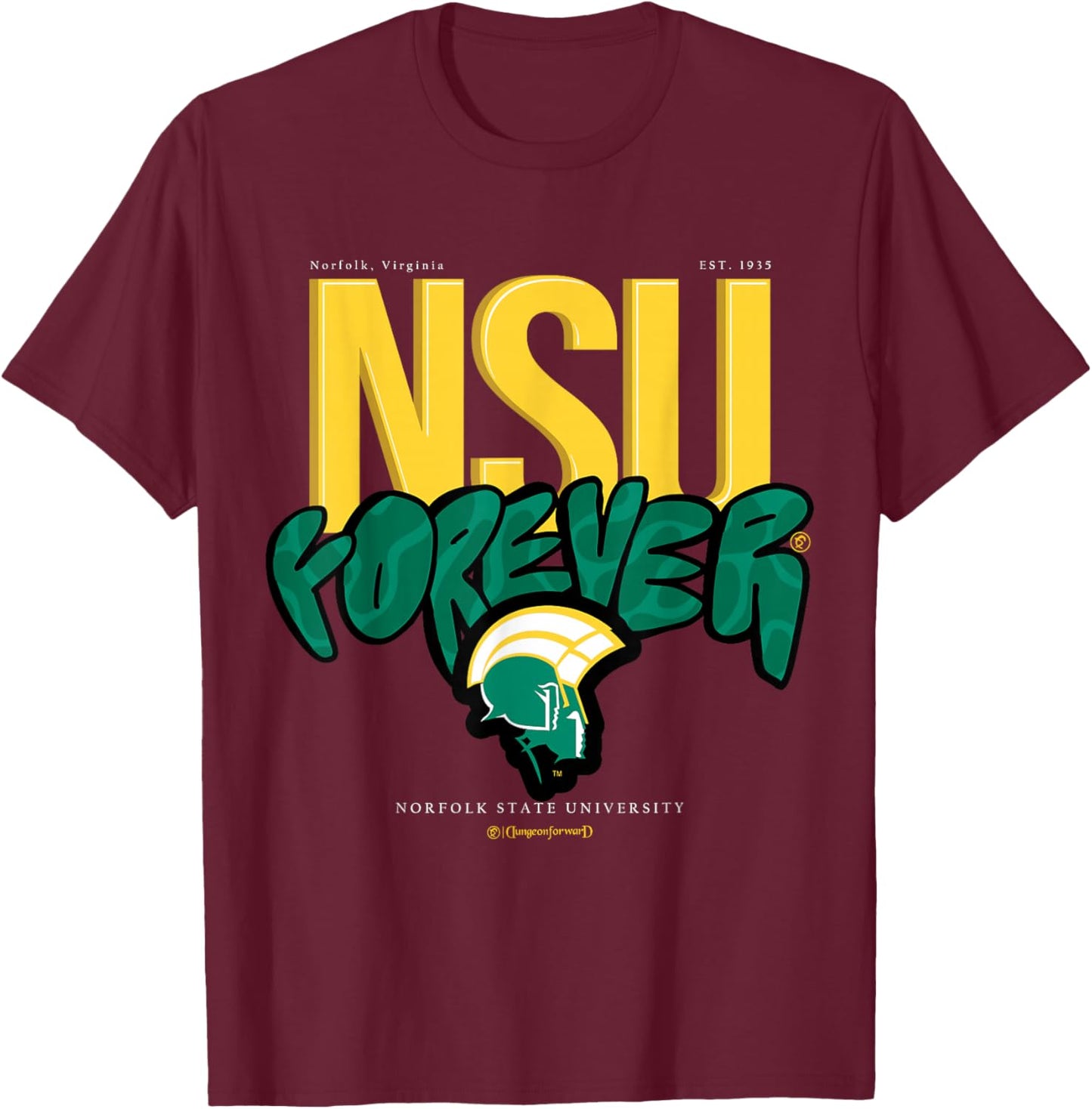 The Yard Essentials - Norfolk State University - NSU Forever T-Shirt - T-Shirt | Maroon