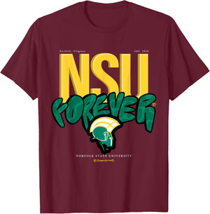 The Yard Essentials - Norfolk State University - NSU Forever T-Shirt - T-Shirt | Maroon