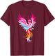 Transgender Lesbian Transbian Phoenix Bird Rising from Ashes T-Shirt - T-Shirt | Maroon