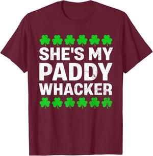 She's My Paddy Whacker Couples St Patricks Day Men Women T-Shirt - T-Shirt | Maroon